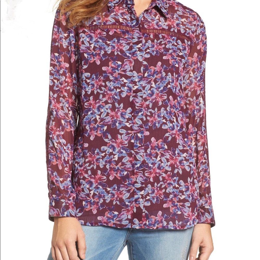 Kut From The Kloth | Floral Button Down Blouse | M